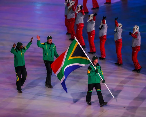 Pyeongchang South Korea February Bruary 2018 South African Olympic Team — 图库照片
