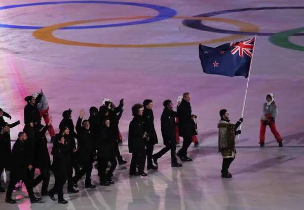 Пёнчан Южная Корея Февраля 2018 Года Олимпийская Сборная Новой Зеландии — стоковое фото