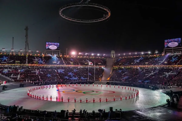 Pyeongchang Νότια Κορέα Φεβρουαρίου 2018 2018 Χειμερινοί Ολυμπιακοί Αγώνες Τελετή — Φωτογραφία Αρχείου