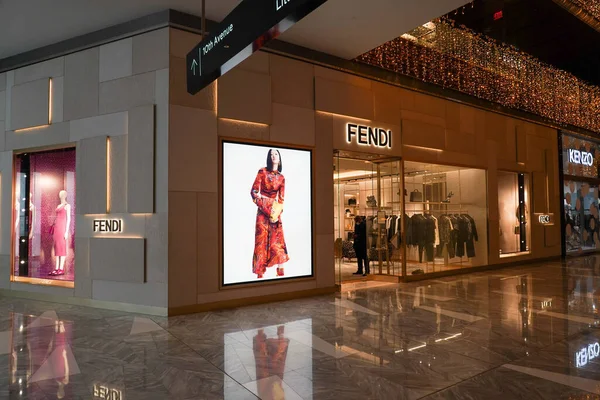 New York November 2021 Fendi Store Shops Hudson Yards Shopping — Stock Photo, Image
