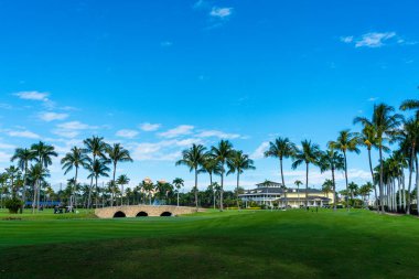 PALM BEACH, FLORIDA - 23 OCAK 2022: The Breakers, Palm Beach, Florida 'daki Okyanus Golf Sahası