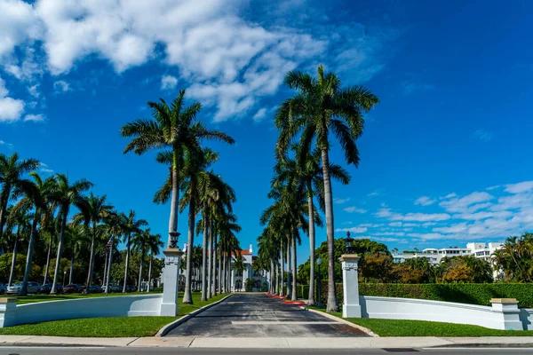 Palm Beach Florida Janeiro 2022 Entrada Principal Henry Morrison Flagler — Fotografia de Stock