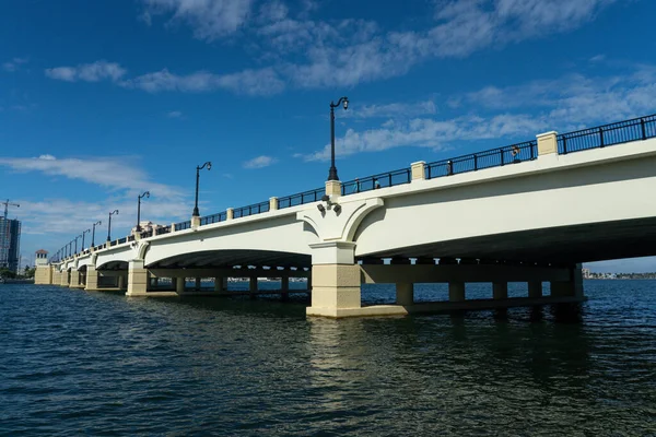 Palm Beach Florida Styczeń 2022 Flagler Memorial Bridge Palm Beach — Zdjęcie stockowe