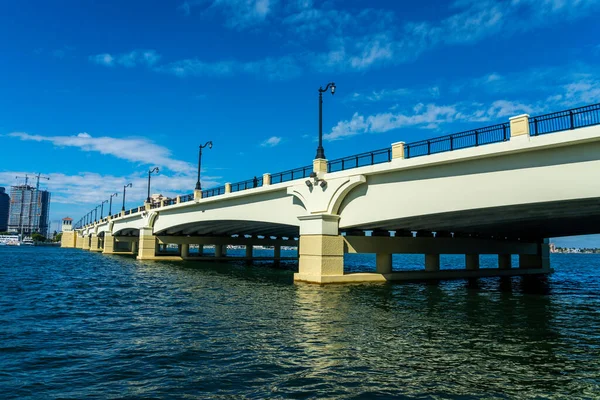 Palm Beach Florida Styczeń 2022 Flagler Memorial Bridge Palm Beach — Zdjęcie stockowe