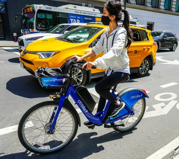 New York Maj 2021 Cykelturer Herald Square Manhattan — Stockfoto
