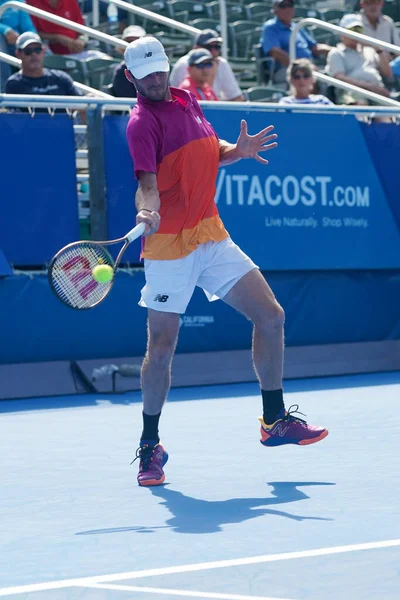 デレイビーチ フロリダ州 2022年2月18日 プロテニス選手トミー ポールがフロリダ州デレイビーチオープントーナメントで準々決勝で活躍 — ストック写真
