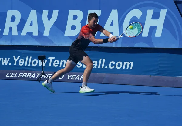 Delray Beach Floride Février 2022 Joueur Tennis Professionnel Stefan Kozlov — Photo