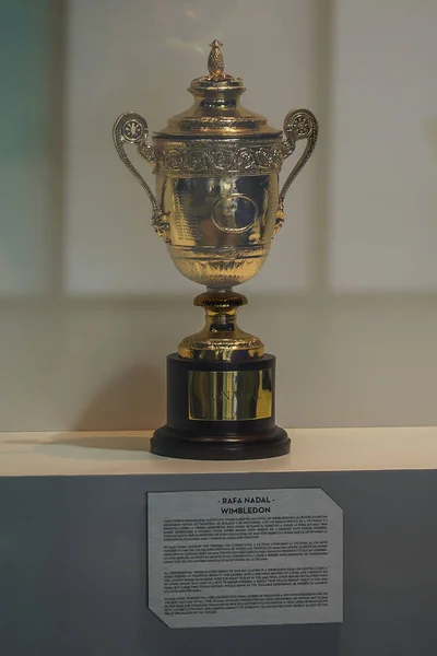 Isla Mujeres Mexico September 2021 Wimbledon Single Trophy Rafa Nadal — 图库照片