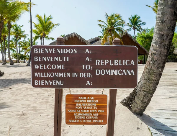 Catalina Island Dominican Republic June 2021 Welcome Catalina Island Sign — 스톡 사진