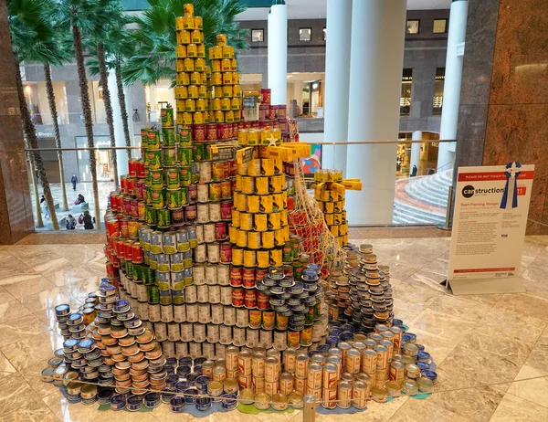 New York November 2021 Food Sculpture Presented Annual Nyc Canstruction — Stock Photo, Image