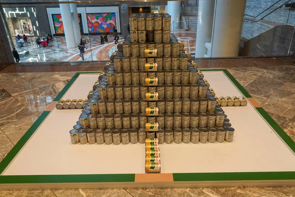 New York November 2021 Food Sculpture Presented Annual Nyc Canstruction — Stock Photo, Image