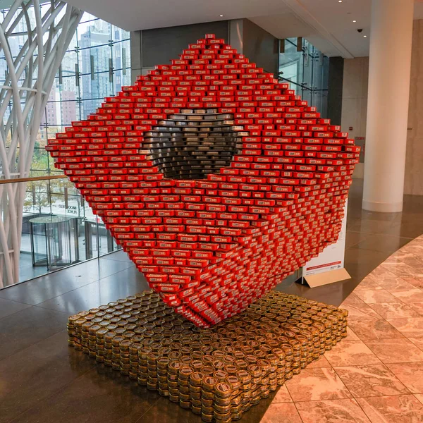 New York November 2021 Food Sculpture Presented Annual Nyc Canstruction — Stock Photo, Image