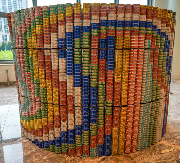 New York November 2021 Food Sculpture Presented Annual Nyc Canstruction — Stock Photo, Image