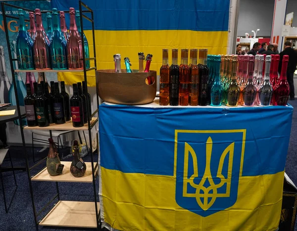 Nova Iorque Março 2022 Vinhos Ucranianos Exposição Durante 2022 Vinexpo — Fotografia de Stock