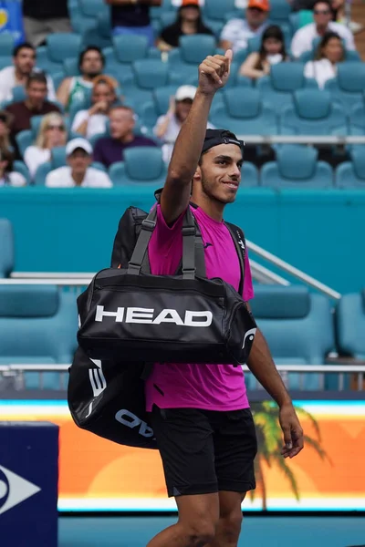 Miami Gardens Floride Mars 2022 Joueur Tennis Argentin Francisco Cerundolo — Photo