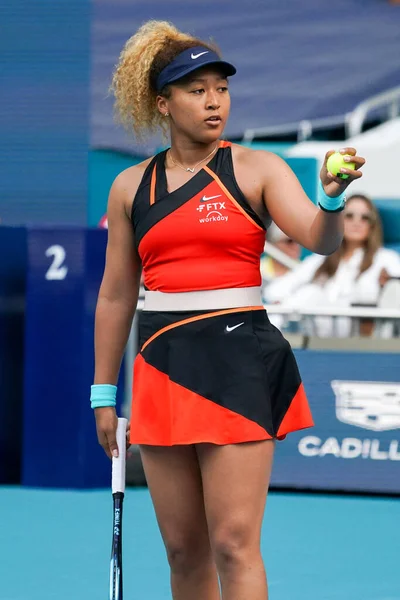 Miami Gardens Florida März 2022 Grand Slam Siegerin Naomi Osaka — Stockfoto