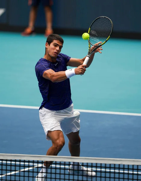 Miami Gardens Florida April 2022 Professionele Tennisser Carlos Alcaraz Uit — Stockfoto
