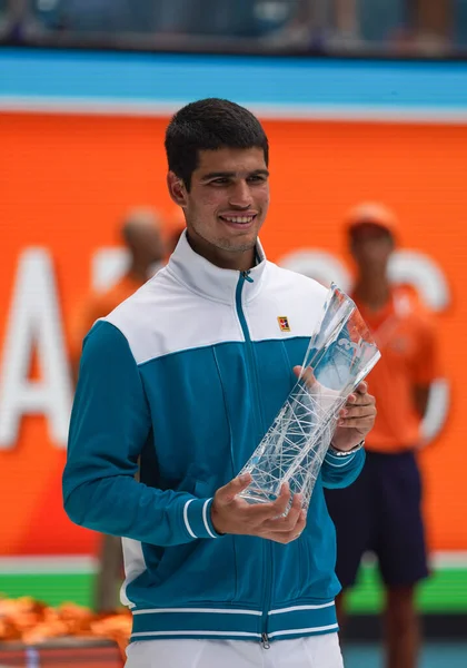 Miami Gardens Florida April 2022 Miami Open 2022 Kampioen Carlos — Stockfoto