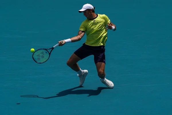 Miami Gardens Florida Kwiecień 2022 Finalista Miami Open 2022 Casper — Zdjęcie stockowe