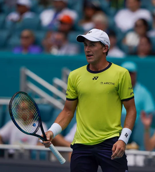 Miami Gardens Florida Abril 2022 Finalista Miami Open 2022 Casper — Fotografia de Stock