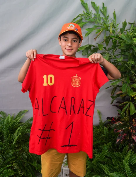 Miami Gardens Florida April 2022 Genç Tenisçi Carlos Alcaraz Miami — Stok fotoğraf