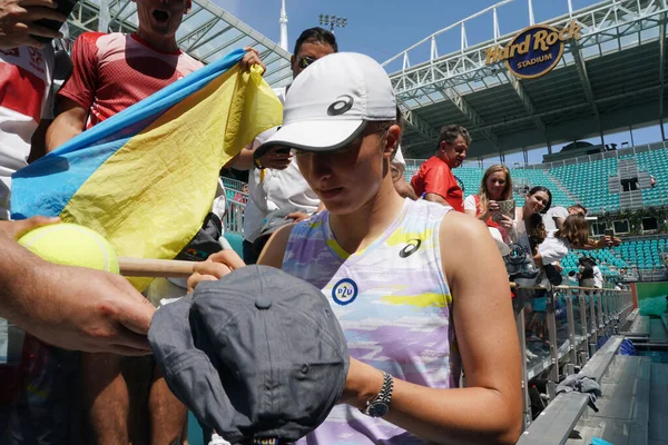 Miami Gardens Florida April 2022 Miami Open 2022 Kampioen Iga — Stockfoto