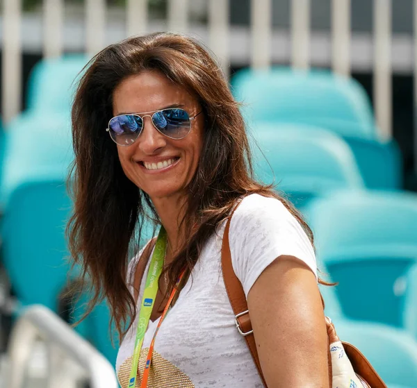 Miami Gardens Florida Aprile 2022 Tennista Argentina Gabriela Sabatini Partecipa — Foto Stock