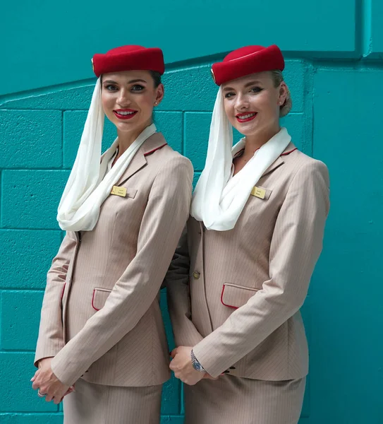 Miami Gardens Florida April 2022 Emirates Airlines Flight Attendants 2022 — 图库照片