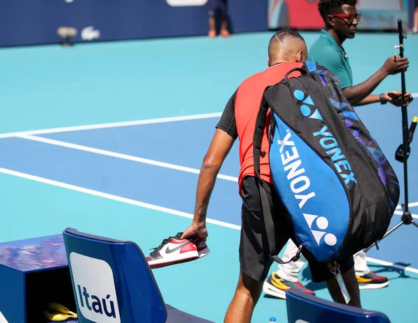 Miami Gardens Florida Maart 2022 Professionele Tennisser Nick Kyrgios Uit — Stockfoto