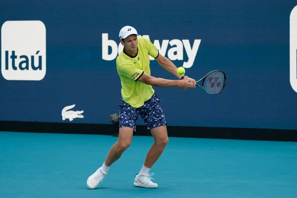 Miami Gardens Florida Marzo 2022 Jugador Profesional Tenis Hubert Hurkacz — Foto de Stock