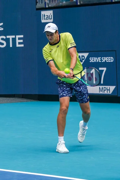 Miami Gardens Florida March 2022 Professional Tennis Player Hubert Hurkacz — Φωτογραφία Αρχείου