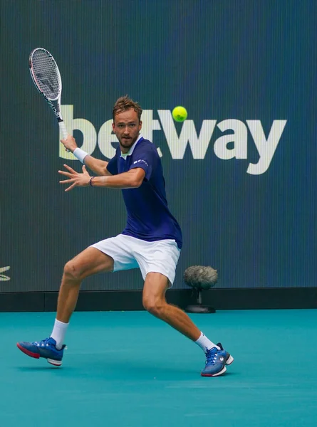 Miami Gardens Florida März 2022 Tennisprofi Daniil Medwedew Aus Russland — Stockfoto