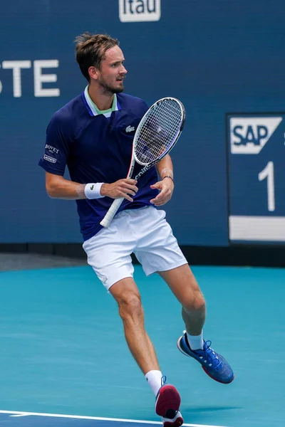 Miami Gardens Florida Mars 2022 Professionell Tennisspelare Daniil Medvedev Från — Stockfoto