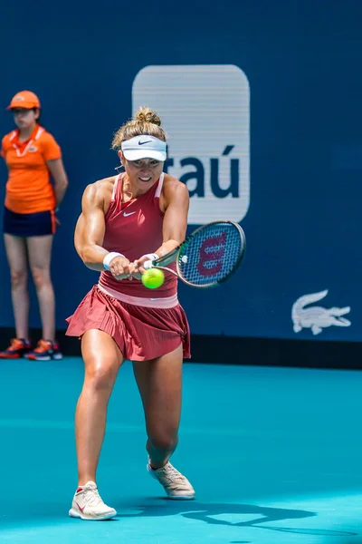 Miami Gardens Florida Maart 2022 Professionele Tennisser Paula Badosa Van — Stockfoto