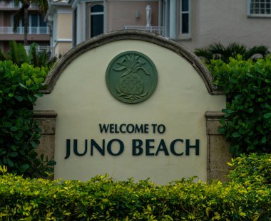  Florida 'daki Juno Beach tabelasına hoş geldiniz.
