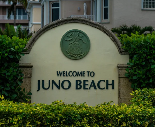 Florida Daki Juno Beach Tabelasına Hoş Geldiniz — Stok fotoğraf