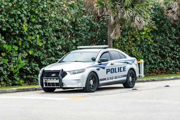 Juno Beach Florida January 2022 Juno Beach Police Car Provides — Zdjęcie stockowe