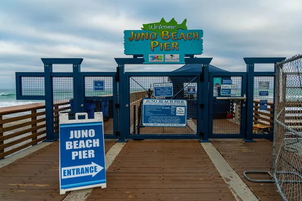 佛罗里达州朱诺海滩公园渔港标志 — 图库照片