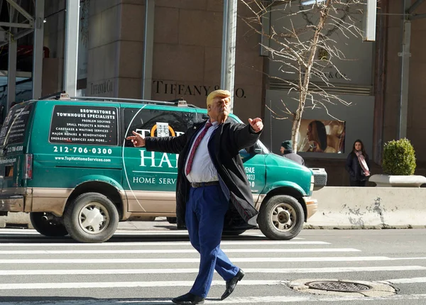 New York March 2022 Unidentified Man Impersonating President Donald Trump — Stock fotografie