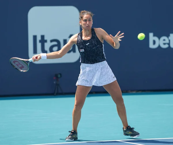 Miami Gardens Florida März 2022 Tennisprofi Sara Sorribes Tormo Aus — Stockfoto