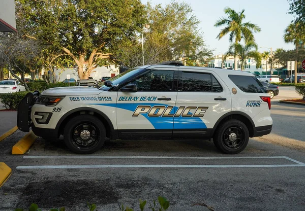 Delray Beach Florida Febrero 2022 Delray Beach Police Department Field — Foto de Stock