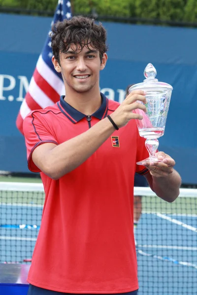 New York Září 2021 2021 Open Boys Singles Champion Daniel — Stock fotografie