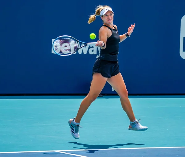 Miami Gardens Florida April 2022 Professional Tennis Player Caty Mcnally — Stok fotoğraf