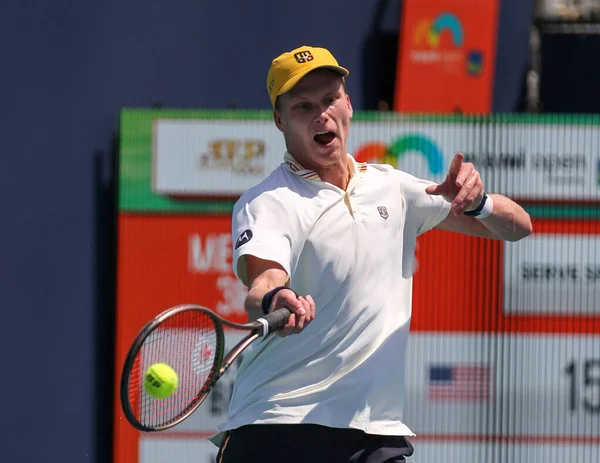 Miami Gardens Florida Maart 2022 Professionele Tennisser Jenson Brooksby Uit — Stockfoto