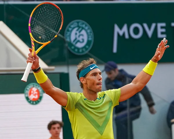 Paříž Francie Května 2022 Španělský Šampion Grand Slam Rafael Nadal — Stock fotografie