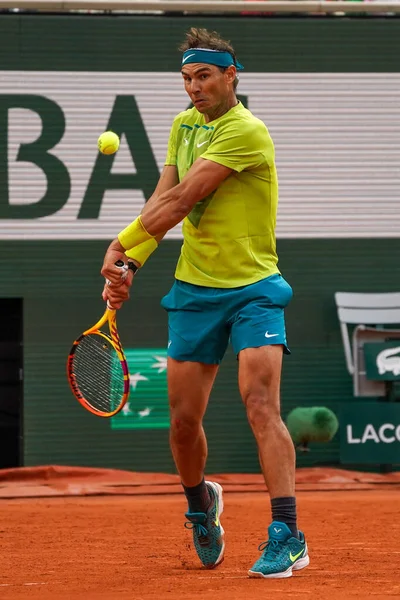 Párizs Franciaország 2022 Május Spanyol Rafael Nadal Grand Slam Bajnok — Stock Fotó