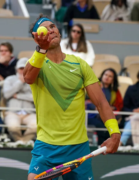 Paris Frankrike Maj 2022 Grand Slam Mästare Rafael Nadal Spanien — Stockfoto