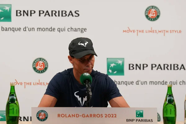 Paříž Francie Června 2022 Španělský Grand Slam Champion Rafael Nadal — Stock fotografie