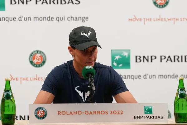 Paris França Junho 2022 Campeão Grand Slam Rafael Nadal Espanha — Fotografia de Stock