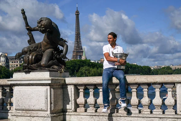 Paris Francja Czerwca 2022 Roland Garros 2022 Champion Hiszpanii Rafael — Zdjęcie stockowe